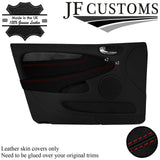 D RED STITCH LEATHER 4X DOOR TRIM ARMREST COVERS FOR JAGUAR X-TYPE 01-09 JF2