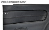 BLACK STITCH 2X REAR DOOR CARD TRIM LEATHER COVER FITS AUDI A3 MK1 96-04 3 DR