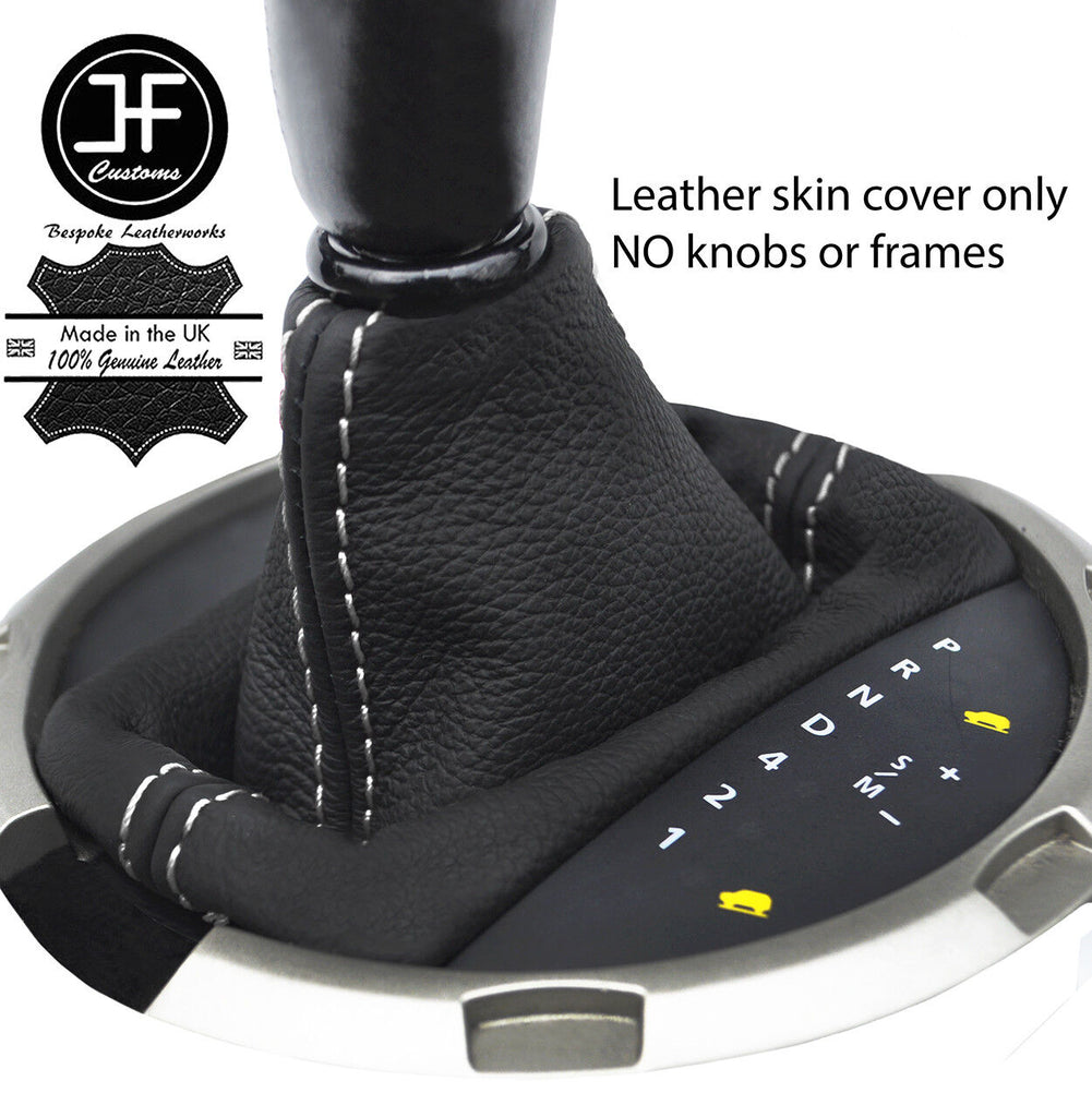 WHITE STITCH REAL LEATHER AUTOMATIC GEAR GAITER FOR LAND ROVER FREELANDER 03-05