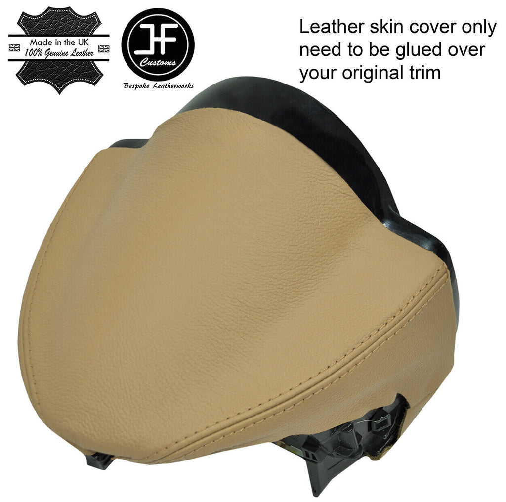 BEIGE  REAL LEATHER  SPEEDO CLUSTER HOOD COVER FITS SMART FORTWO 451 2007-2014