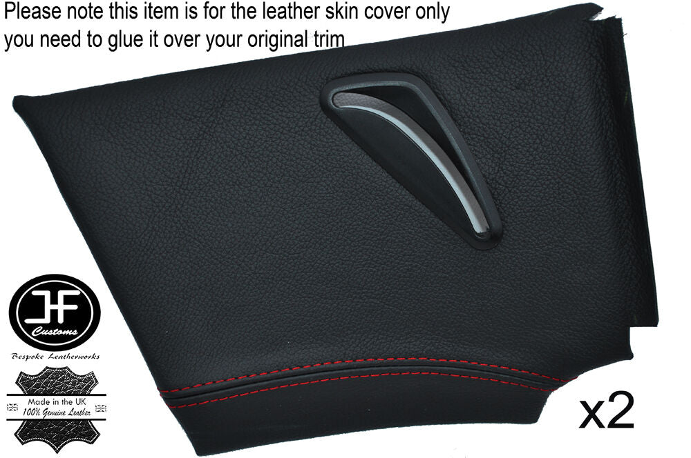 RED STITCH 2X B PILLAR TRIM LEATHER COVERS FITS HONDA ACURA NSX TARGA 90-05