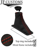 RED STITCH LEATHER AUTOMATIC GEAR+METAL FRAME+TOP RING FOR INFINITI M35 05-10