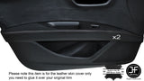 BLACK STITCH 2X FRONT DOOR ARMREST LEATHER COVERS FITS SEAT LEON 13-20 5 DOOR