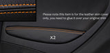 ORANGE STITCH 2X REAR DOOR ARMREST SKIN COVERS FITS FIAT GRANDE PUNTO 05-11 3 DR