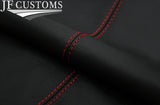 RED STITCH ITALIAN LEATHER HANDBRAKE COVER FITS VW CADDY 2015-2019 CUSTOM NEW