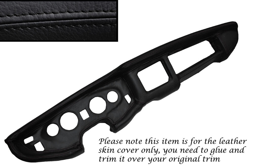 BLACK STITCHING DASH DASHBOARD LEATHER SKIN COVER FITS MG MGB STYLE 2 CUSTOM NEW