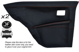 ORANGE STITCHING 2X REAR FULL DOOR CARD LEATHER COVER FITS BMW E10 2002 1802 Tii