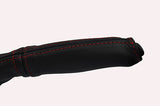 red stitch FITS BMW E36 & Z3 91-98 HANDBRAKE HANDLE LEATHER COVER ONLY