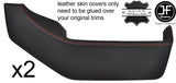 ORANGE STITCHING 2X DOOR POCKETS LEATHER COVERS FITS VW T4 TRANSPORTER CARAVELLE