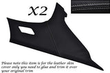 GREY STITCH FITS BMW 3 SERIES E46 SALOON 98-05 2X REAR PILLAR LEATHER COVERS