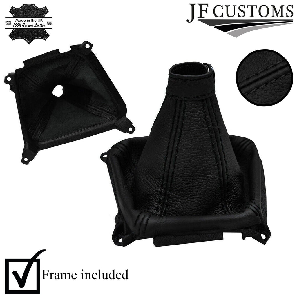 BLACK STITCH LEATHER MANUAL GEAR GAITER+PLASTIC FRAME FOR HYUNDAI TUCSON 04-12