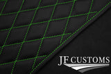 L GREEN DIAMOND STITCH VINYL 4XTAILORED FLOOR CARPET FOR VAUXHALL CORSA B 93-01