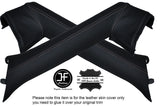 WHITE STITCH 2X A POST PILLAR LEATHER COVERS FITS BMW Z4 E85 ROADSTER 2003-2009