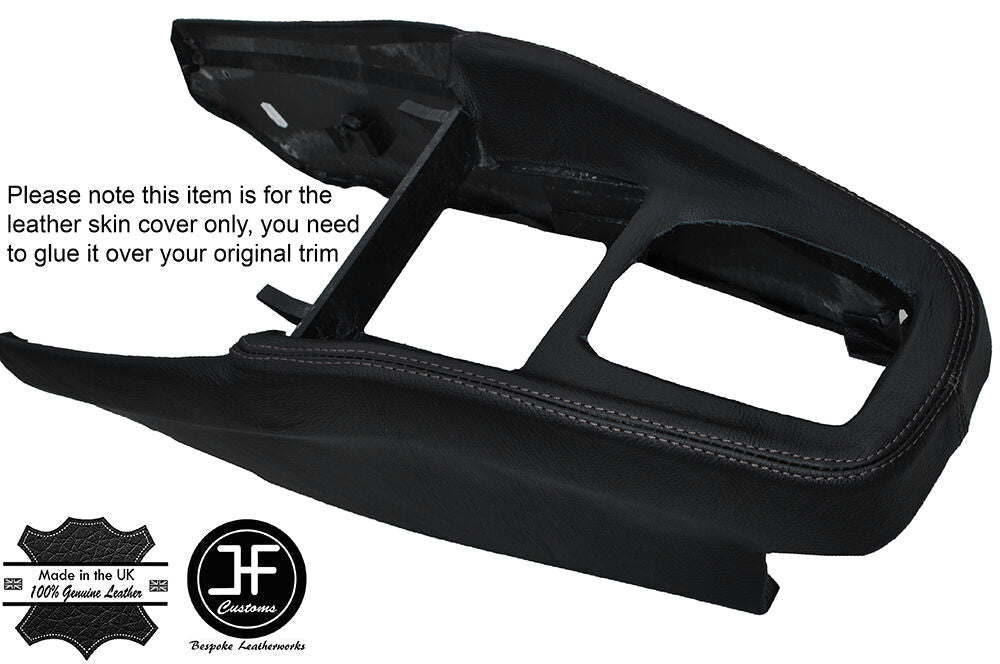 GREY STICH CONSOLE GEAR SURROUND LEATHER COVER FITS VW GOLF MK4 IV JETTA 98-05