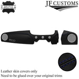 DARK BLUE STITCH 2 PIECE FRONT DASH PANEL LEATHER COVER FOR FIAT 500 2015-2020