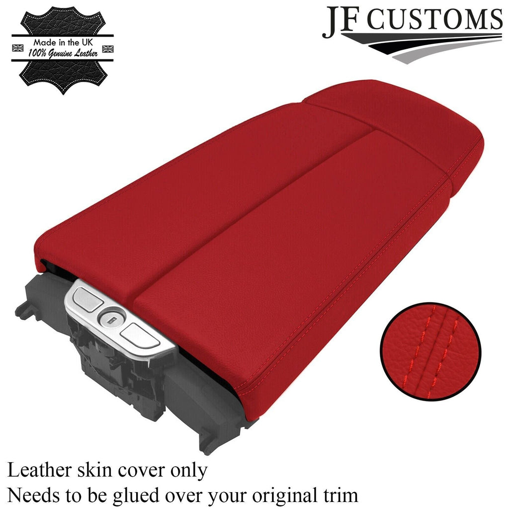 FOR BMW 6 SERIES F12 F13 F06 11-18 RED STITCH ITALIAN LEATHER ARMREST COVERS