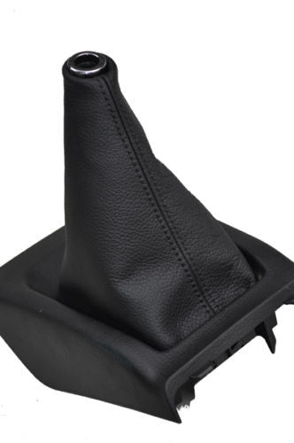 FITS DAIHATSU COPEN BLACK LEATHER GEAR GAITER BLACK STITCH CUSTOM NEW MADE IN UK