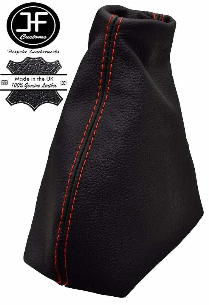 RED STITCHING REAL LEATHER MANUAL GEAR GAITER FITS RENAULT CLIO 1998-2001
