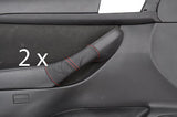 red stitching FITS TOYOTA AVENSIS 2003-2008 2X DOOR HANDLE LEATHER COVERS