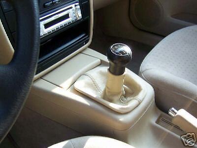 FITS VW PASSAT BEIGE LEATHER GEAR GAITER 1994-01 OR 02-05 CUSTOM NEW MADE IN UK