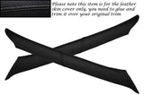 BLACK STITCH FITS FORD ESCORT COSWORTH 2X WINDSCREEN PILLAR LEATHER SKIN COVERS