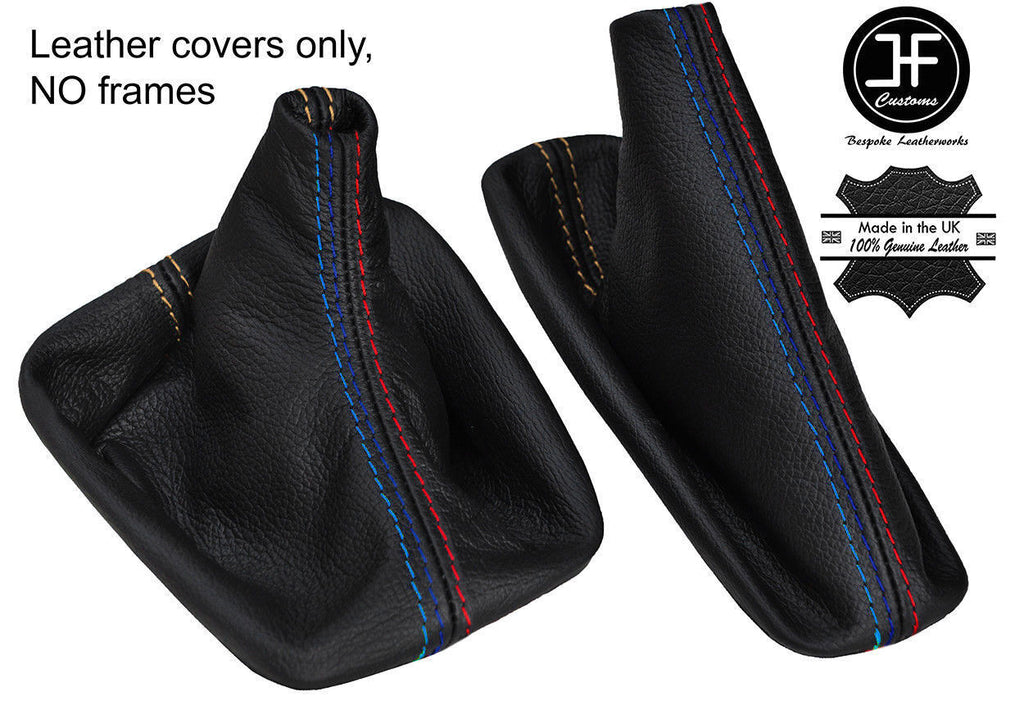 SAND & TRI STITCH FITS BMW 5 Series E60 E61 03-07 LEATHER GEAR HANDBRAKE