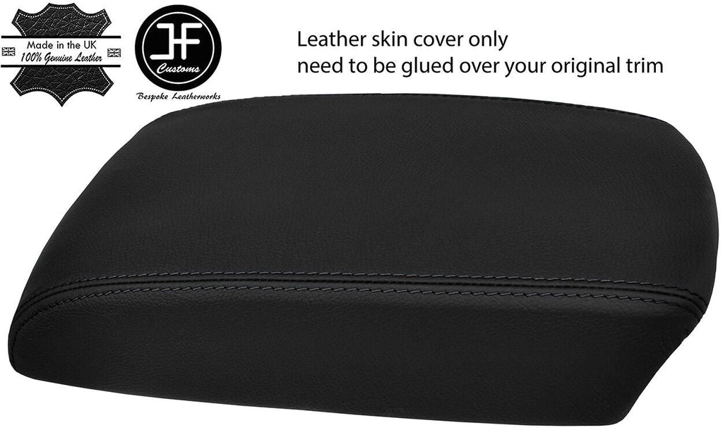 BLACK STITCH TOP GRAIN LEATHER ARMREST COVER FITS MAZDA CX5 CX-5 2012-2015