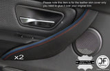 2X REAR DOOR HANDLE TRIM LEATHER COVERS FITS BMW F34 GT 2012-2017 TRI STITCHING