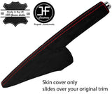 RED STITCHING REAL SUEDE HANDBRAKE GAITER FITS SKODA ROOMSTER 2006-2015