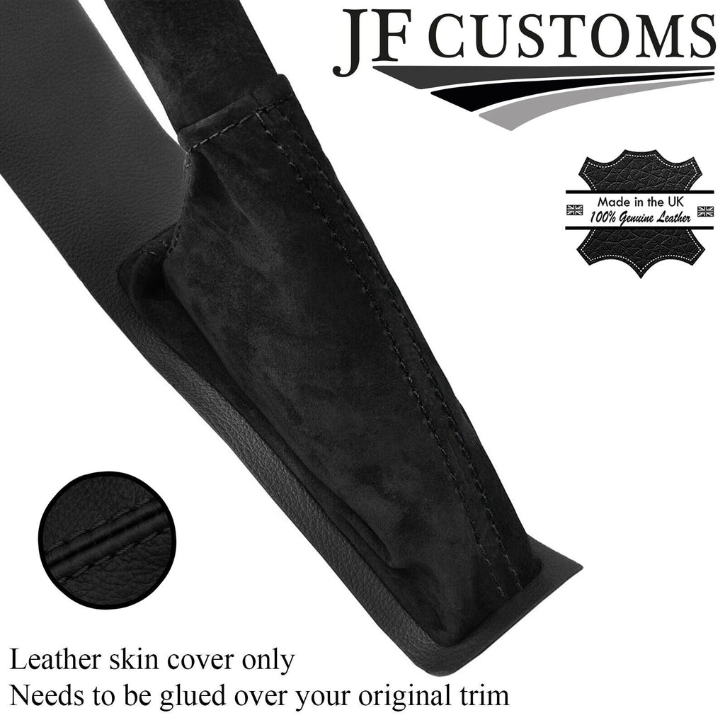 BLACK STITCHING REAL SUEDE HANDBRAKE GAITER FITS FORD FOCUS 2014-2018 CUSTOM NEW
