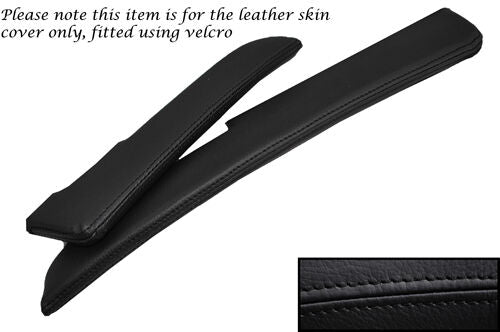 BLACK STITCH FITS LOTUS ELISE EXIGE S2 2001-2006 2X SUN VISORS LEATHER COVERS