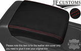 FITS PORSCHE CAYENNE 955 02-10 ARMREST TOP GRAIN LEATHER COVER RED STITCHING