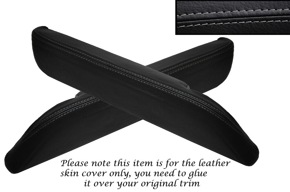GREY STITCH 2X FRONT DOOR ARMREST SKIN COVERS FITS DATSUN 260Z 280Z 79-83