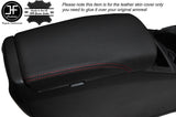 RED STITCHING REAL LEATHER ARMREST LID COVER FITS RENAULT KADJAR 2015-2017