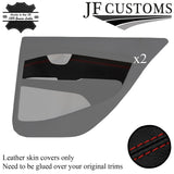 D RED STITCH ITALIAN LEATHER 2X REAR DOOR CARD TRIM COVER FOR VOLVO S80 07-16