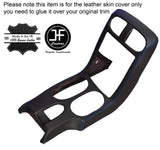 BLUE STITCH CONSOLE SHIFT BEZEL SURROUND LEATHER COVER FITS CORVETTE C6 05-13