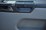 blue stitch FITS VW T6 2009+ TRANSPORTER CARAVELLE CAMPER 2X DOOR HANDLE COVERS