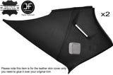BLACK STITCH 2X C PILLAR LEATHER COVERS FITS CHRYSLER 300C CRD SALOON 2005-2011