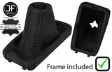 BLACK STITCH LEATHER AUTOMATIC GEAR GAITER PLASTIC FRAME FOR VOLVO XC90 15-19