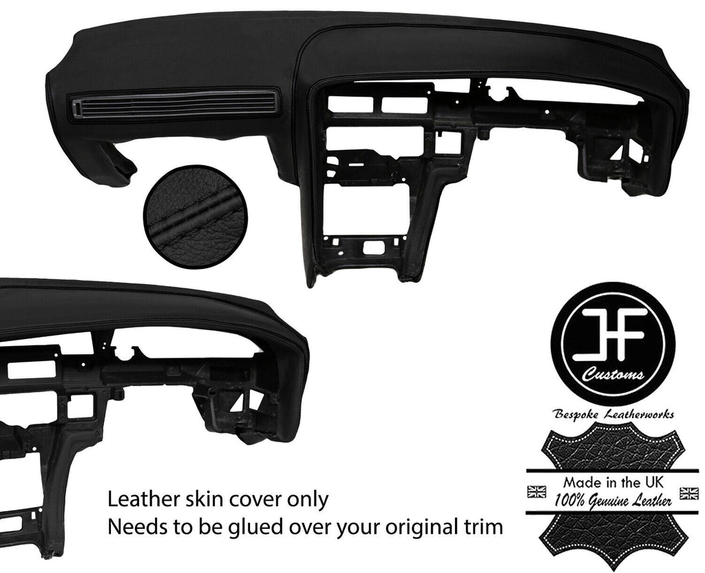 BLACK BLACK DASH DASHBOARD REAL LEATHER COVER FOR TOYOTA SUPRA MK3 1986-1993 JF1