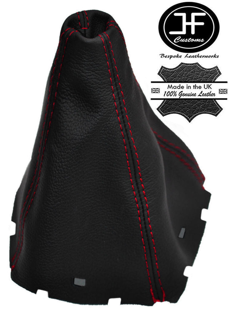 RED STITCHING MANUAL REAL LEATHER GEAR GAITER FITS TOYOTA AVENSIS 2009-2013