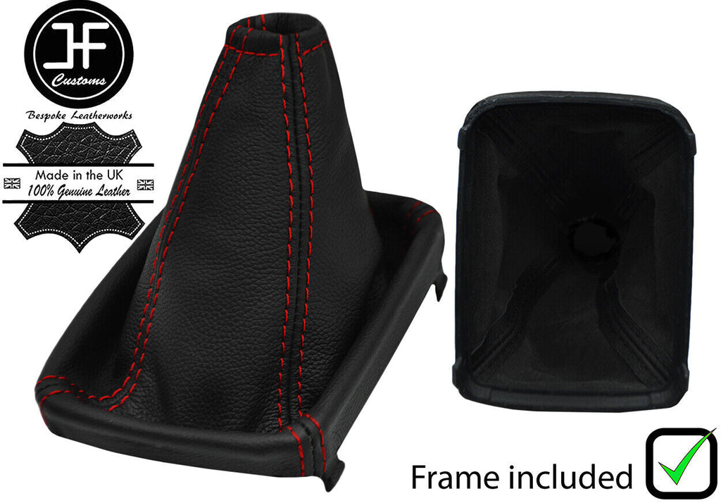 RED STITCH LEATHER GEAR GAITER+PLASTIC FRAME FOR RENAULT ESPACE III MK3 97-02