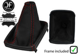 RED STITCH LEATHER GEAR GAITER+PLASTIC FRAME FOR RENAULT ESPACE III MK3 97-02