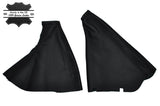 BLACK STITCH LEATHER GEAR & HANDBRAKE GAITERS FITS VAUXHALL OPEL CORSA C 00-06