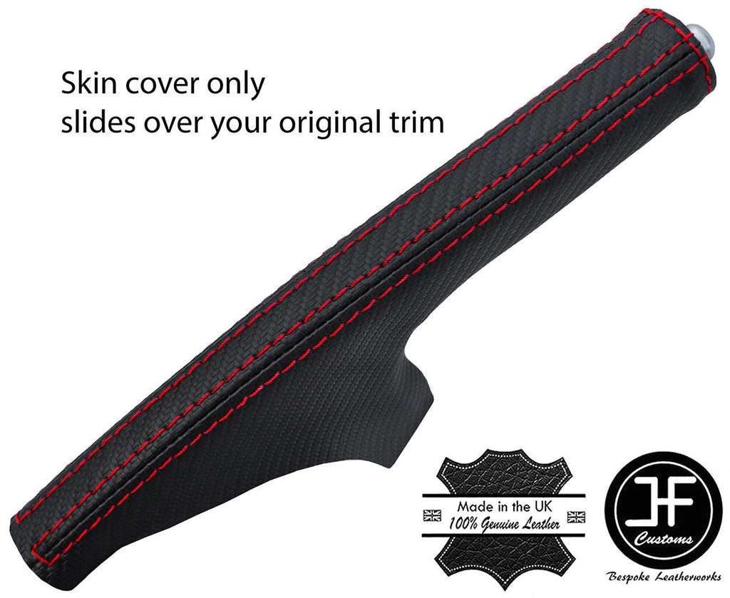 RED  STITCHING CARBON VINYL SLIM HANDBRAKE GAITER COVER FITS  350Z 33Z 2002-2009