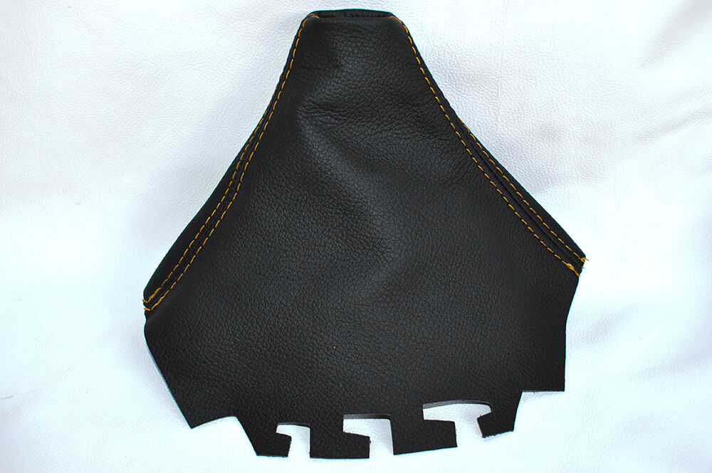 YELLOW STITCHING FITS SEAT CORDOBA IBIZA MK3 6L 2002-2008 GEAR GAITER LEATHER