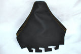 YELLOW STITCHING FITS SEAT CORDOBA IBIZA MK3 6L 2002-2008 GEAR GAITER LEATHER
