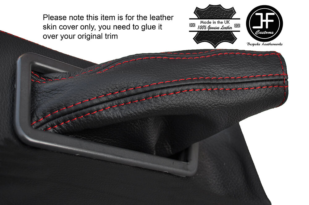 RED STITCHING LEATHER HANDBRAKE GAITER FITS FORD CORTINA MK5 CRUSADER CUSTOM NEW