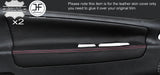 RED STITCH 2X FRONT DOOR CARD LEATHER COVERS FITS PEUGEOT 207 07-13 3 DOOR