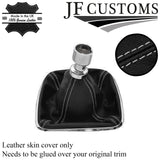 L GREY STITCH ITALIAN LEATHER GEAR GAITER FITS FORD S-MAX 06-14 CUSTOM NEW